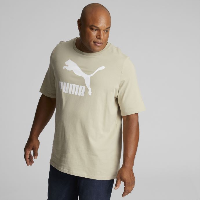 T-shirt Classics Logo Pour Homme Bt Puma Canada Gris Caillou