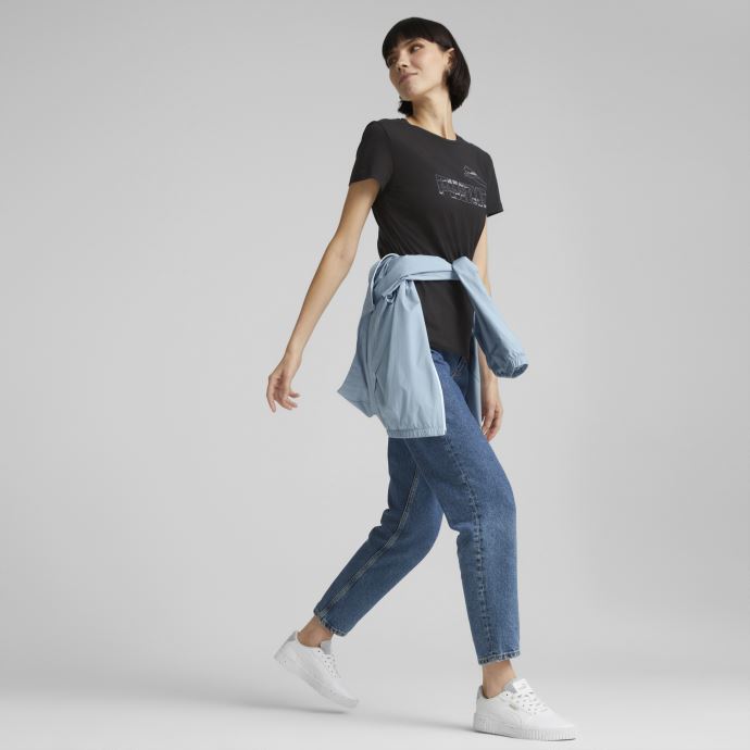 T-shirt Puma Canada Essentials+ Animal Logo Noir Pour Femme