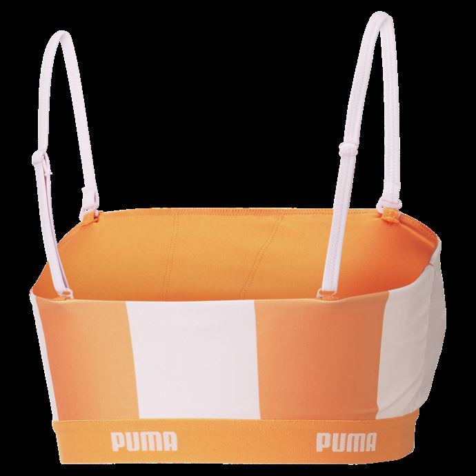 Bralette Puma Canada X Dua Lipa Rayée Pour Femme Rose Carotte