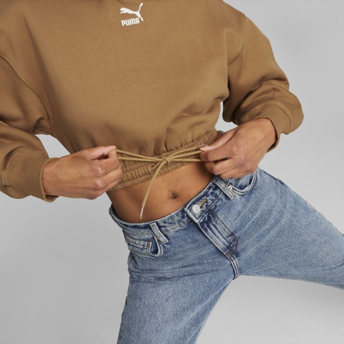 Desert Tan Puma Canada Classics Sweat à Capuche Court Femmes