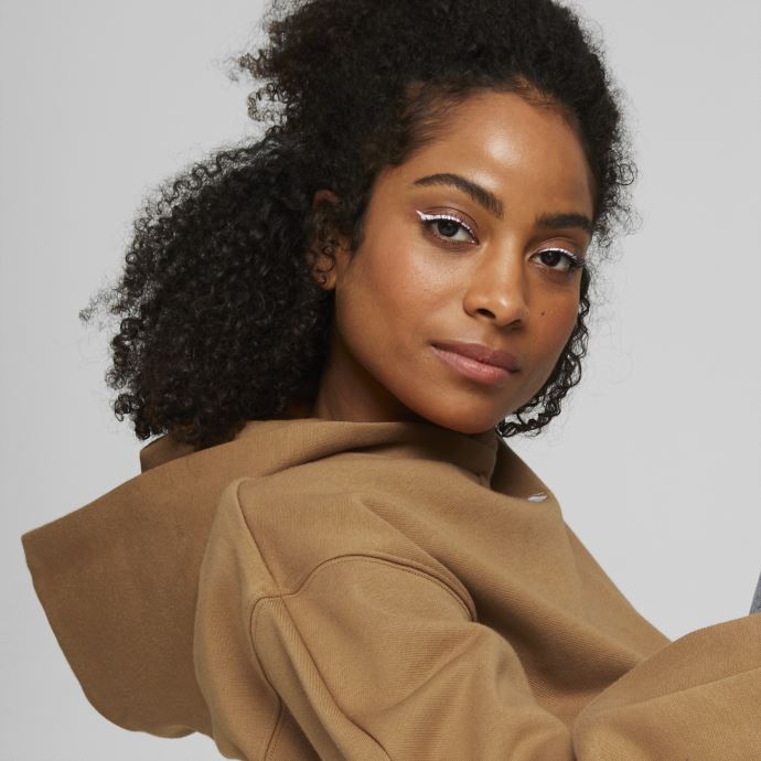 Desert Tan Puma Canada Classics Sweat à Capuche Court Femmes
