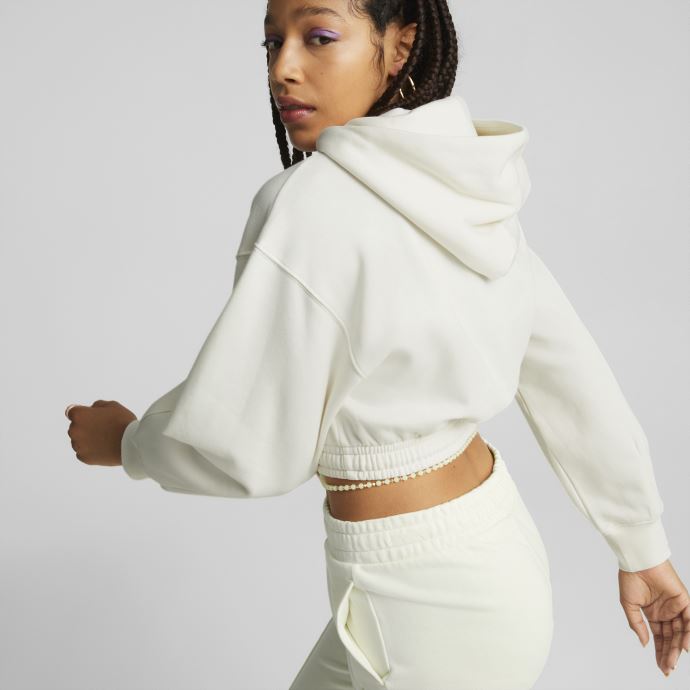 Sweat à Capuche Court Puma Canada Classics Pour Femme Sans Couleur