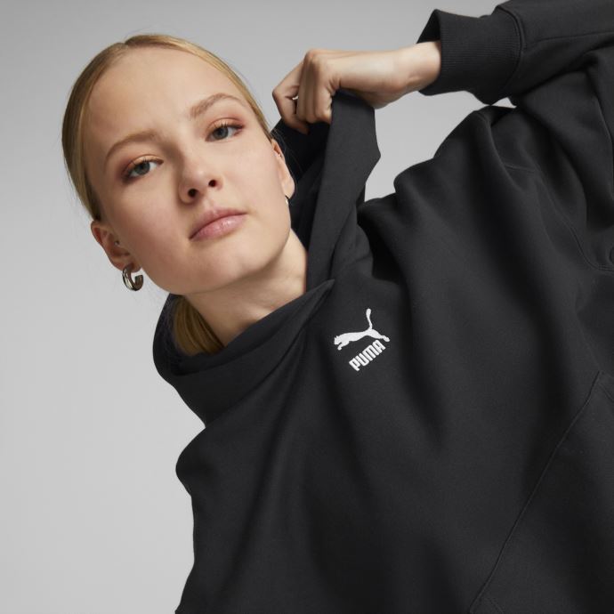 Sweat à Capuche Surdimensionné Classics Noir Pour Femme Puma Canada
