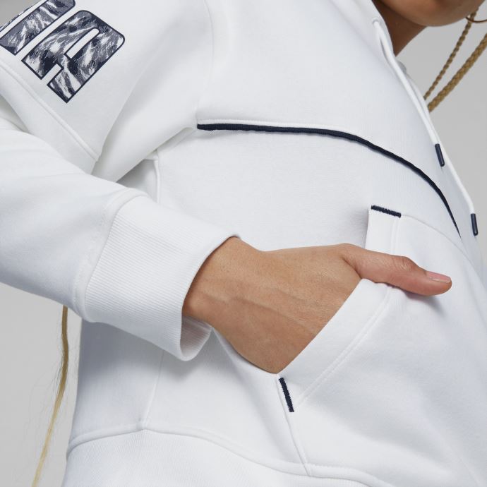 Sweat à Capuche Femme Puma Canada Power Safari Blanc