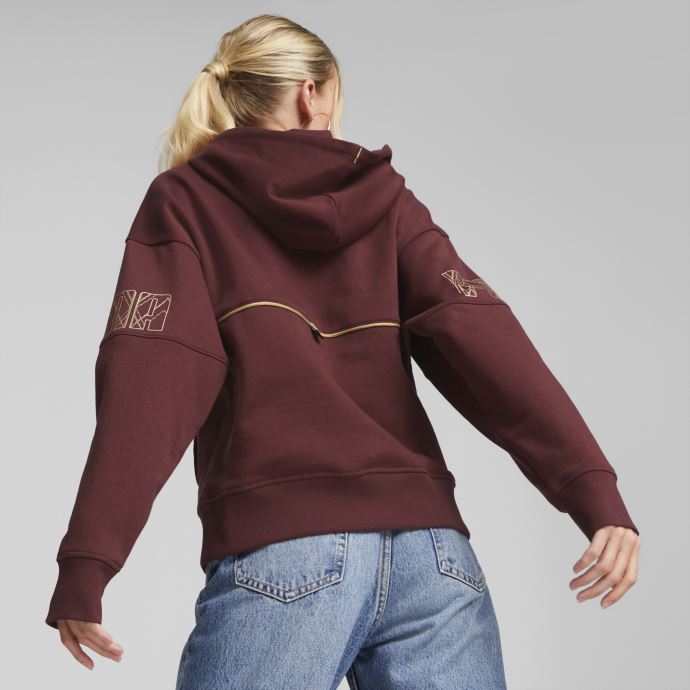 Aubergine Puma Canada Power Deco Glam Sweat à Capuche Femme