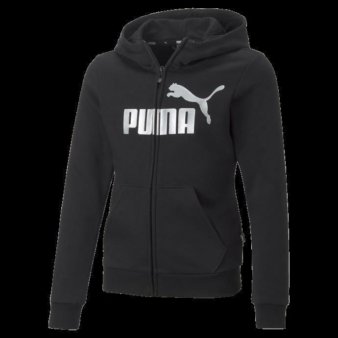 Chandail à Capuchon Noir Puma Canada Essentials+ Avec Logo Pour Jeunes
