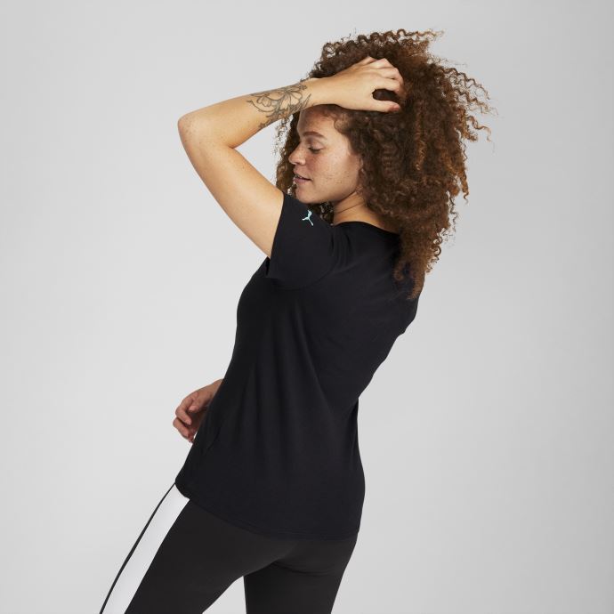 T-shirt Graphique Crossout à Col En V Pour Femmes Puma Canada Noir