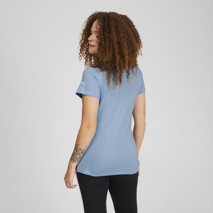 T-shirt Graphique Crossout à Col En V Pour Femmes Blue Wash Puma Canada