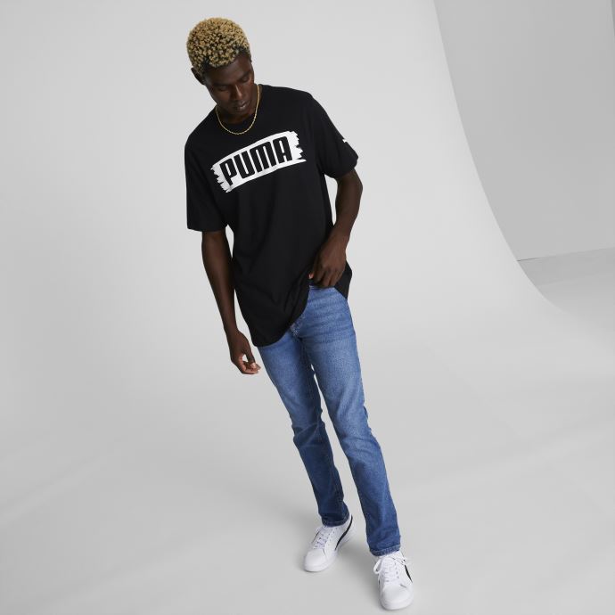 T-shirt Logo Coup De Pinceau Noir Pour Hommes Puma Canada