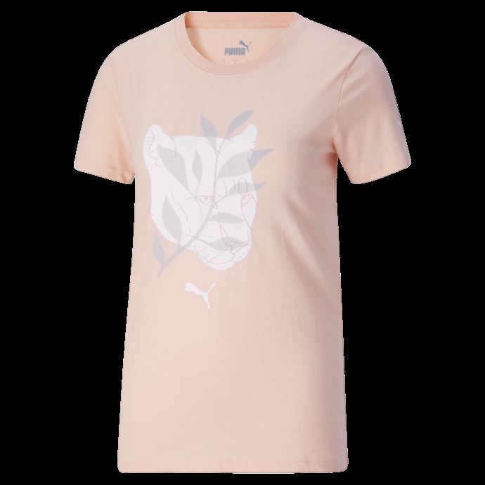 T-shirt à Logo Pour Femme Puma Canada Woodblock Cat Quartz Rose
