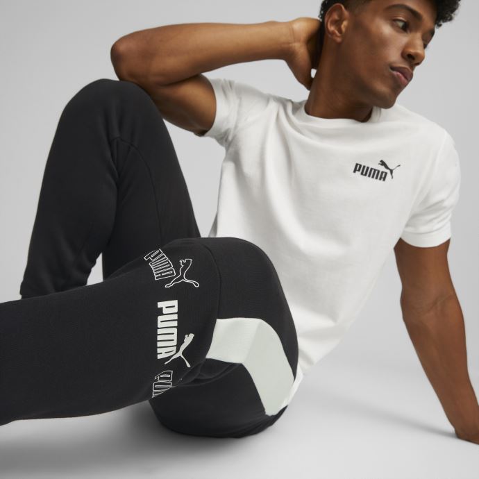Puma Canada Noir-blanc Autour Du Bloc Polaire Pantalon Hommes