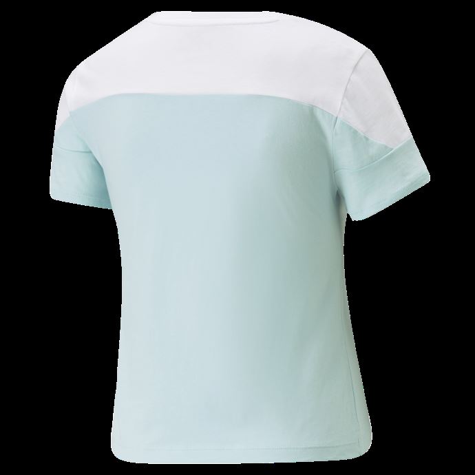 Puma Canada Light Aqua-white Autour Du Bloc T-shirt Femmes