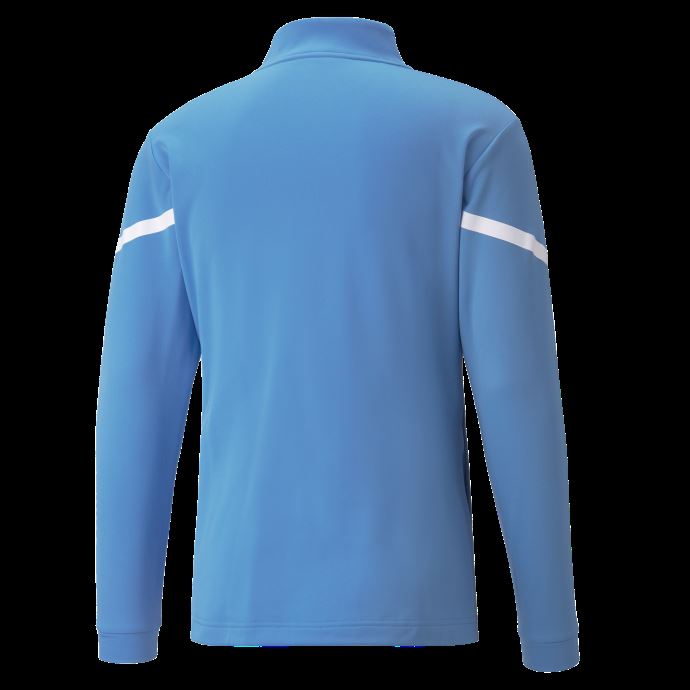 Haut De Football Puma Canada Om Prematch Quarter Zip Bleu Azur-blanc Pour Homme