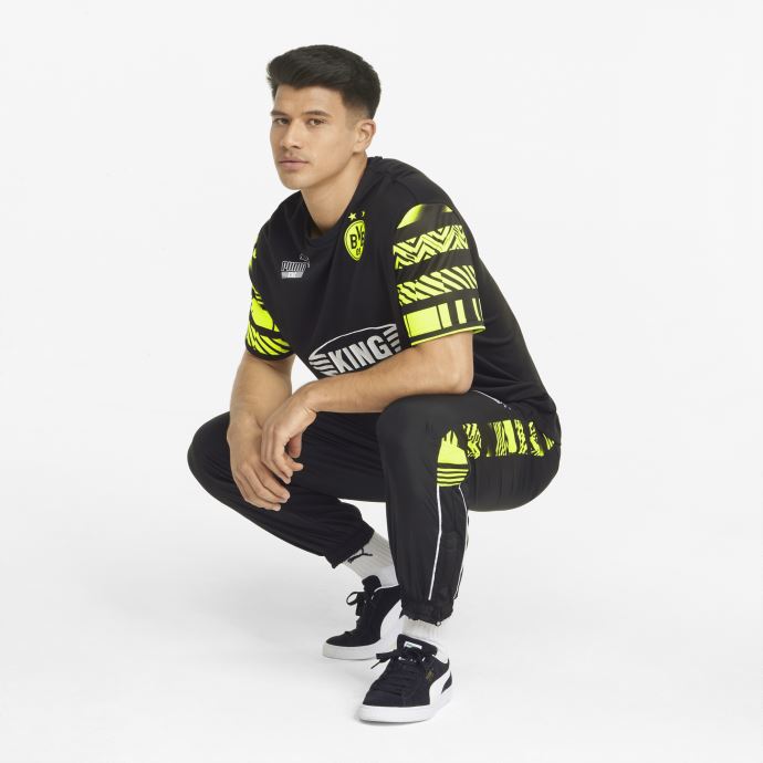 Maillot Puma Canada Bvb Ftblheritage Pour Hommes Noir-jaune De Sécurité
