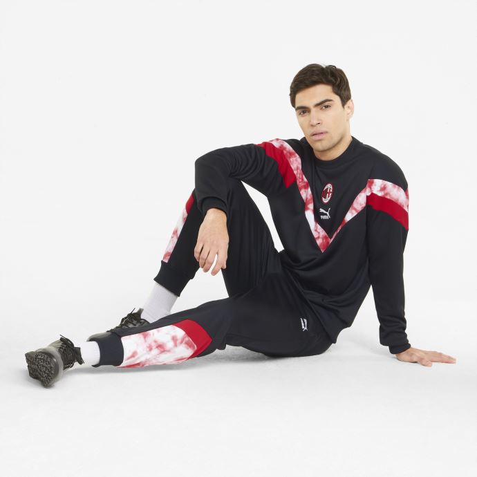 Chandail De Football à Col Rond Puma Canada Acm Iconique Mcs Noir-tango Rouge Pour Homme
