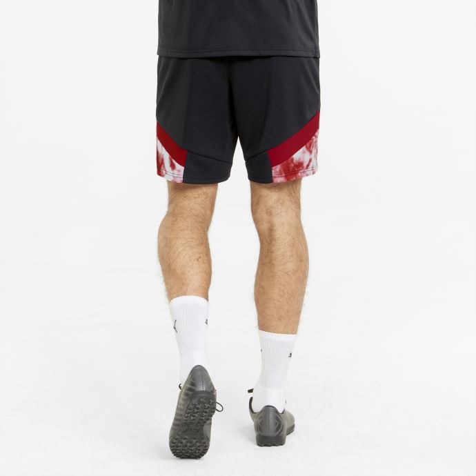 Short De Football Puma Canada Acm Iconique Mcs Mesh Noir-rouge Tango Pour Homme