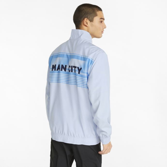 Puma Canada Man City Prematch Veste De Football Pour Hommes Heather-peacoat
