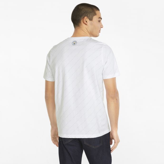 Puma Canada White Man City Ftbllegacy T-shirt De Football Pour Hommes