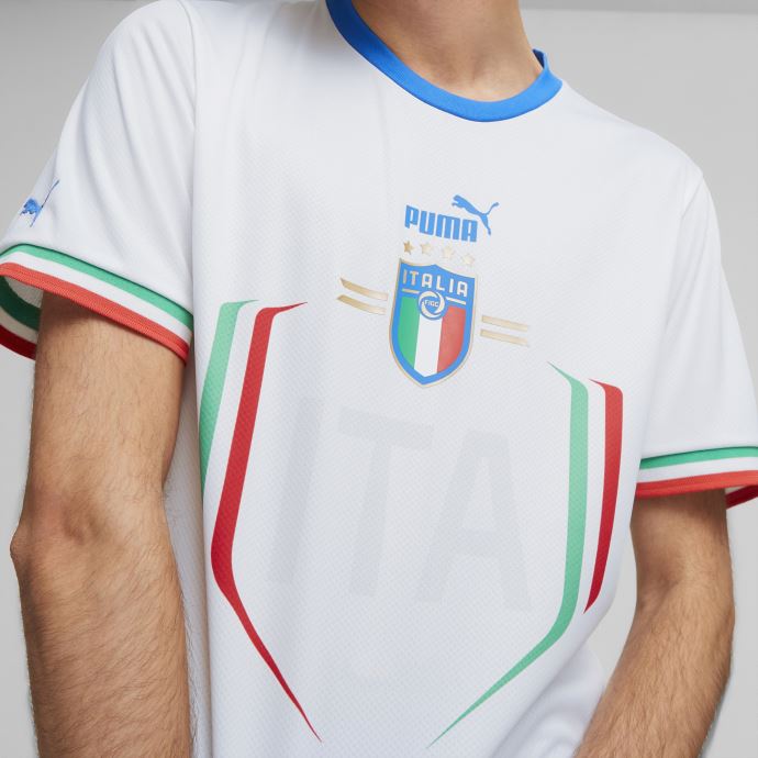 Maillot Italie Extérieur 22-23 Réplique Hommes Puma Canada Blanc-ultra Bleu