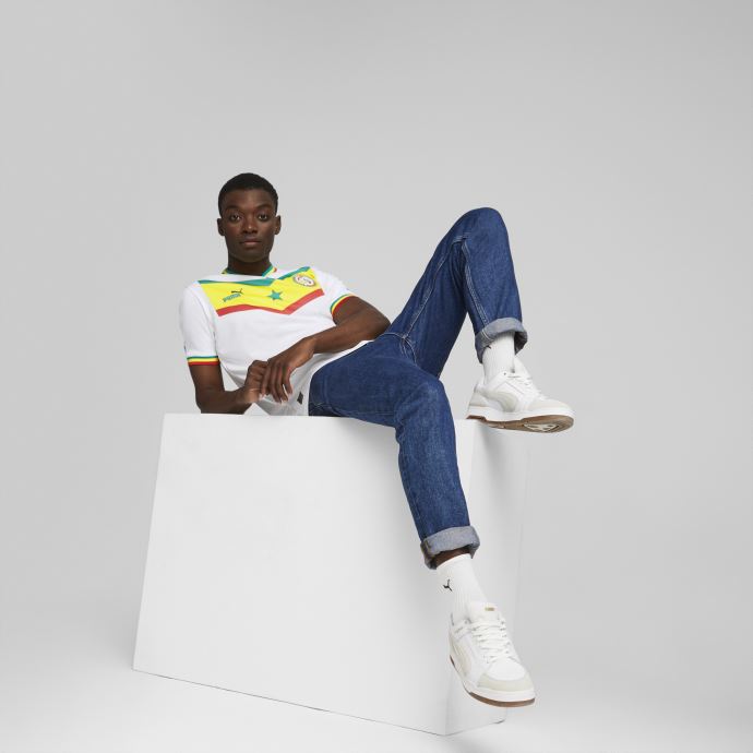 Maillot Senegal Home 22-23 Replica Hommes Blanc-vert Poivre Puma Canada
