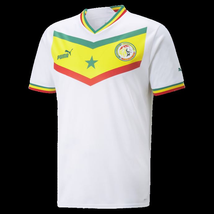 Maillot Senegal Home 22-23 Replica Hommes Blanc-vert Poivre Puma Canada
