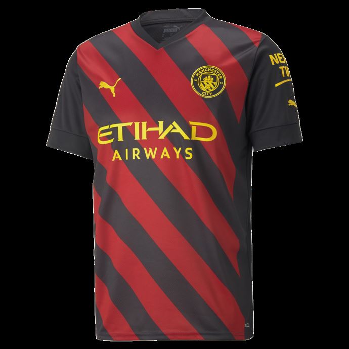 Noir-tango Rouge Puma Canada Manchester City F.c. Réplique Du Maillot Extérieur '22-'23 Pour Hommes
