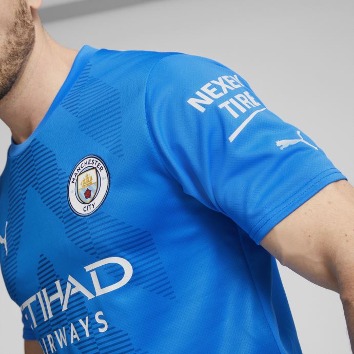 Puma Canada Manchester City F.c. Gardien De But De Football Maillot Manches Courtes Réplique Hommes Bleu électrique Limonade-limoges