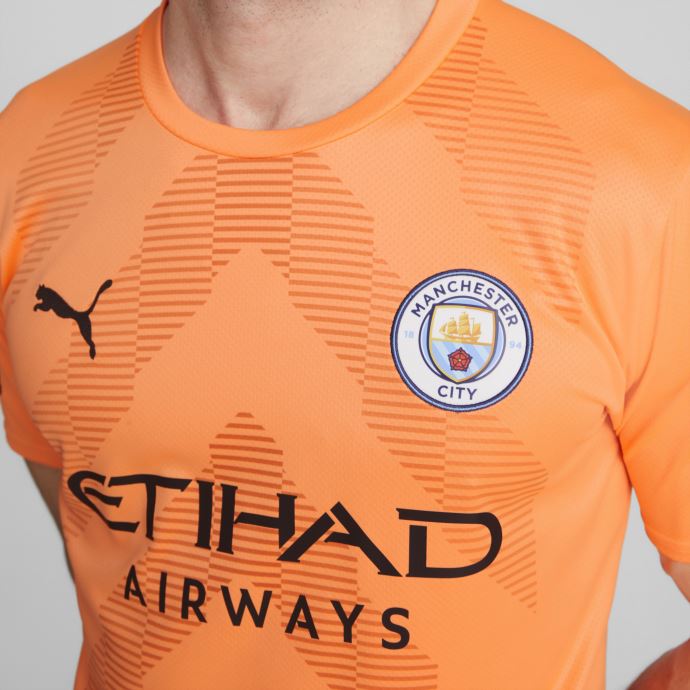 Puma Canada Neon Citrus Manchester City F.c. Gardien De But De Football à Manches Courtes Réplique Maillot Hommes
