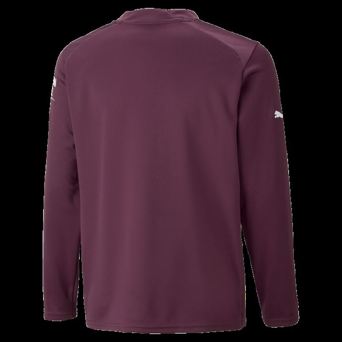 Vin De Raisin Noir Puma Canada Manchester City F.c. Gardien De But De Football à Manches Longues Réplique Maillot Jeunesse