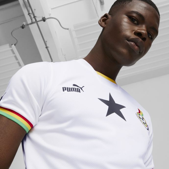 Maillot Ghana Home 22-23 Replica Hommes Blanc-noir Puma Canada