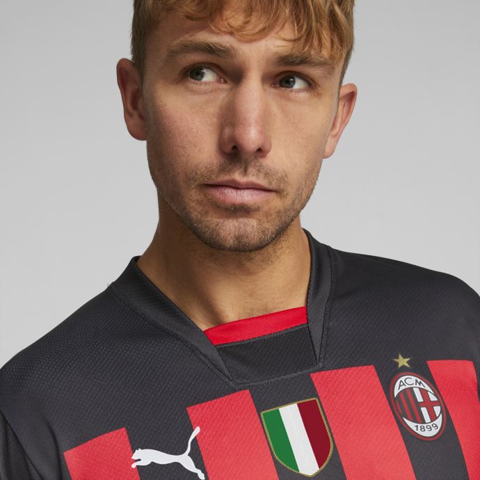 A.c. Milan Home 22-23 Replica Maillot De Football Hommes Puma Canada Noir-tango Rouge