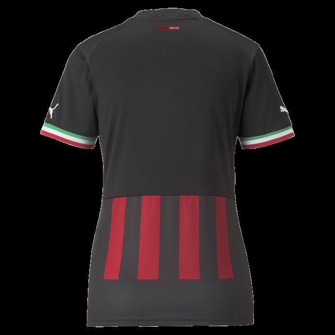Puma Canada Noir-tango Rouge A.c. Milan Domicile 22-23 Réplique Maillot Femmes

