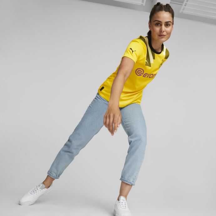 Maillot Puma Canada Borussia Dortmund Cup 22-23 Réplique Cyber Jaune Femme
