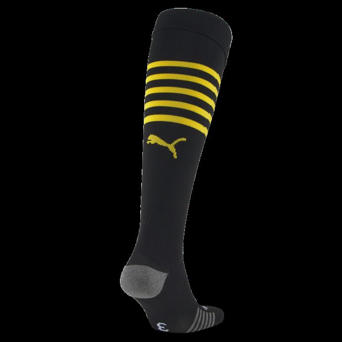 Puma Canada Noir-cyber Jaune Borussia Dortmund Football Hooped Réplique Chaussettes Hommes