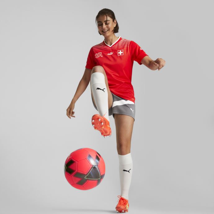Maillot Puma Canada Suisse Home 22-23 Replica Rouge-blanc Femme

