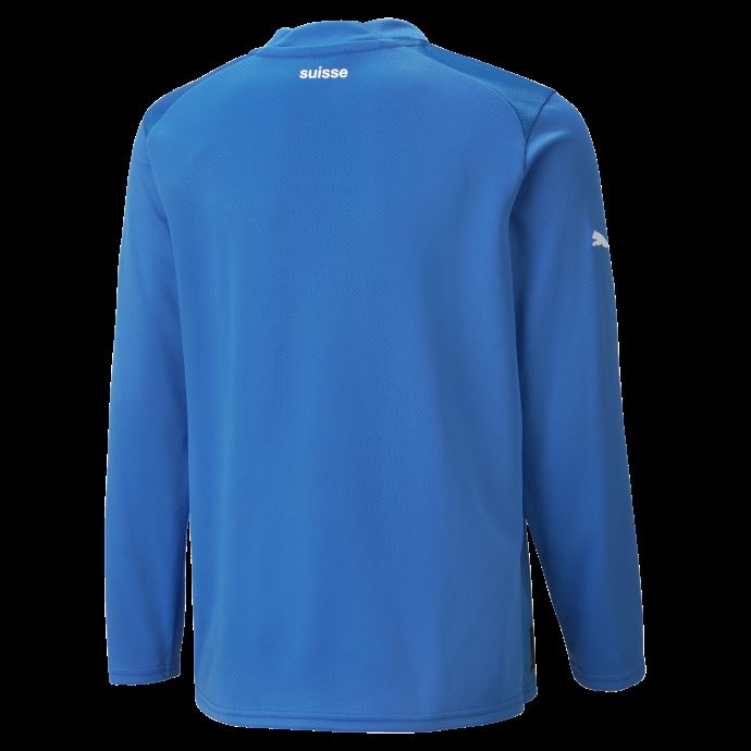 Suisse Football Gardien De But Manches Longues Réplique Jersey Jeunesse Puma Canada Électrique Bleu Limonade