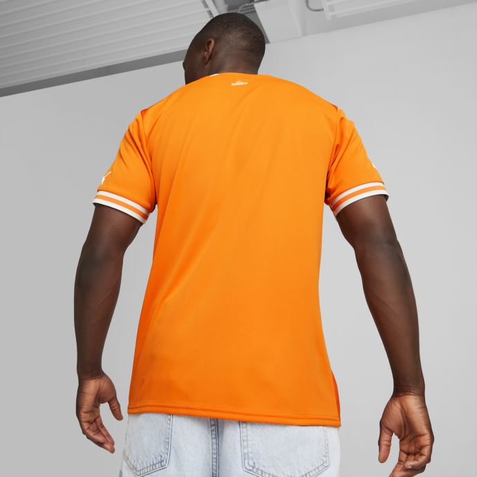 Maillot Réplique Puma Canada Ivory Coast Home '22-'23 Pour Hommes Orange Vif-blanc