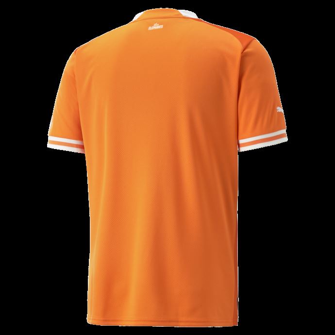 Maillot Réplique Puma Canada Ivory Coast Home '22-'23 Pour Hommes Orange Vif-blanc
