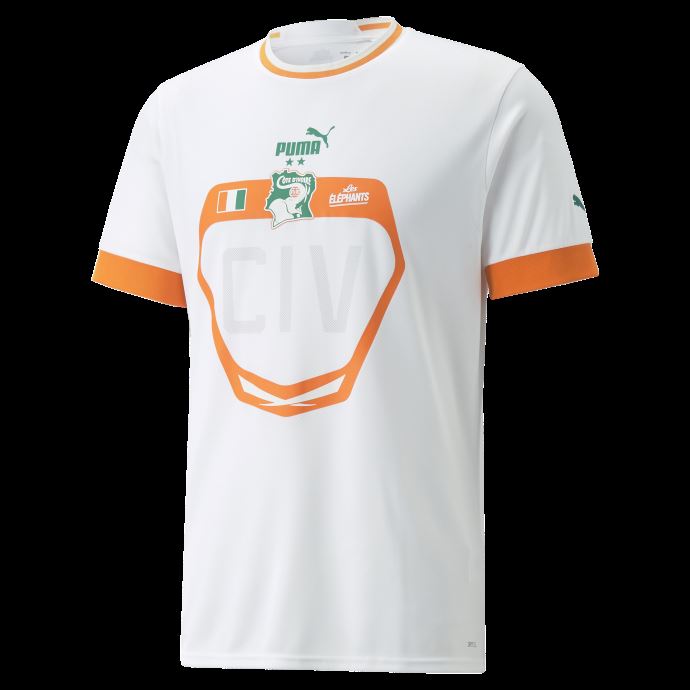 Maillot Réplique Côte D'ivoire Extérieur 22-23 Hommes Blanc-vert Puma Canada
