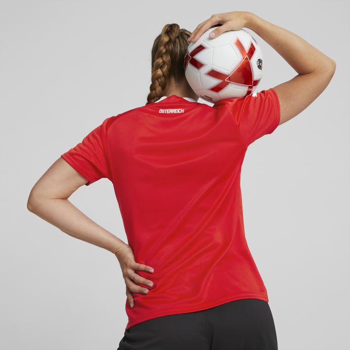 Maillot Puma Canada Austria Home 22-23 Replica Femme Rouge-blanc