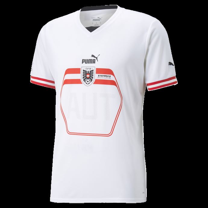 Maillot Réplique Autriche Extérieur '22-'23 Homme Puma Canada Blanc-noir
