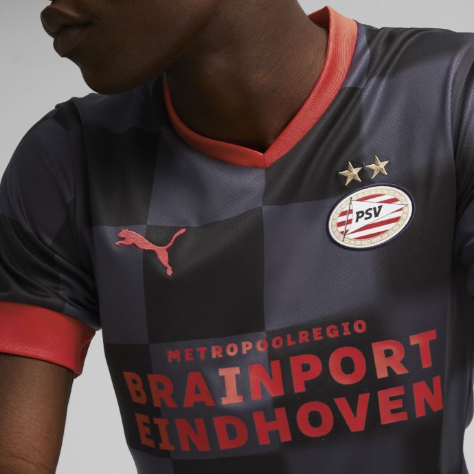 Puma Canada Parisian Night-high Risk Rouge Psv Eindhoven Away 22-23 Replica Jersey Hommes