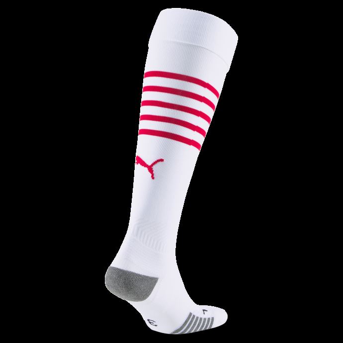 Blanc-haut Risque Rouge Puma Canada Psv Eindhoven Football Hooped Réplique Chaussettes