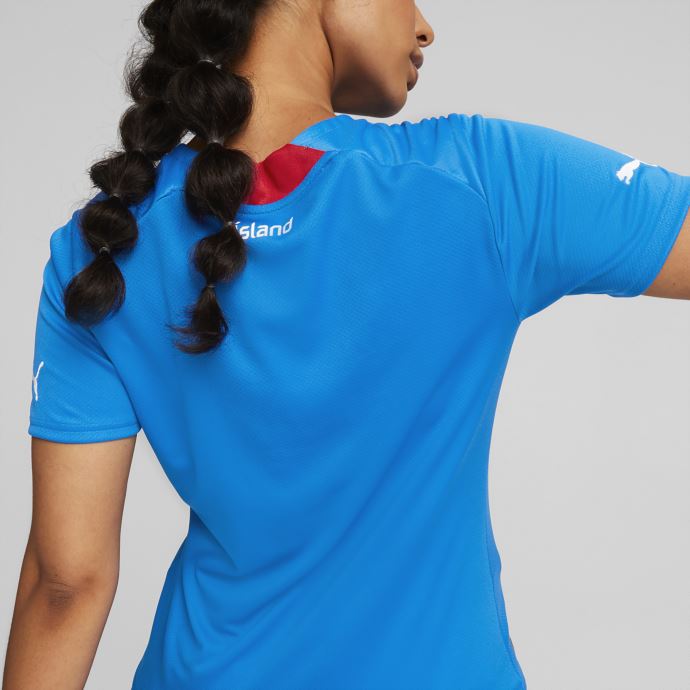 Maillot Puma Canada Islande Domicile 22-23 Bleu électrique Limonade Femme