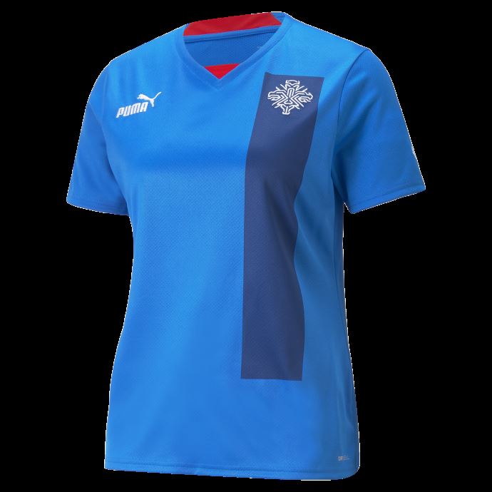 Maillot Puma Canada Islande Domicile 22-23 Bleu électrique Limonade Femme
