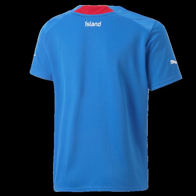 Maillot Puma Canada Islande Home 22-23 Replica Bleu électrique Limonade Jeunesse