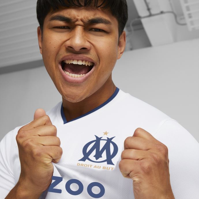 White-limoges Puma Canada Olympique De Marseille Home '22-'23 Men's Replica Jersey