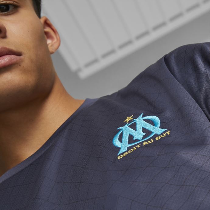 Olympique De Marseille Away 22-23 Men's Replica Jersey Puma Canada Parisian Night-bleu Azur
