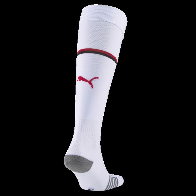 Blanc-tango Rouge-noir Puma Canada A.c. Milan Football Rayé Réplique Chaussettes Hommes