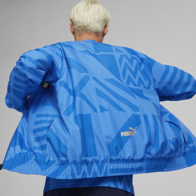 Puma Canada Ignite Blue-electric Blue Italy Soccer Prematch Home Veste Pour Homme
